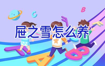 屉之雪怎么养插图