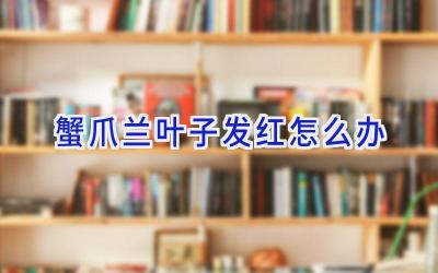 蟹爪兰叶子发红怎么办插图