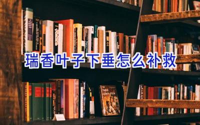 瑞香叶子下垂怎么补救插图