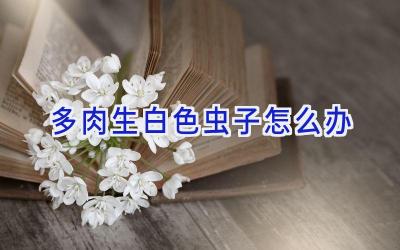 多肉生白色虫子怎么办插图