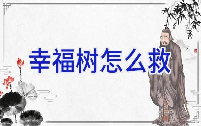 幸福树怎么救插图