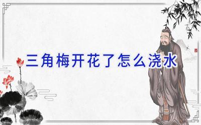三角梅开花了怎么浇水插图 三角梅开花了怎么浇水插图