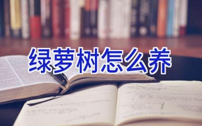 绿萝树怎么养插图