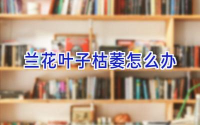 兰花叶子枯萎怎么办插图